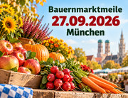 Bauernmarktmeile 2026: Direktvermarkter aus ganz Bayern am 27.09. am Odeonsplatz